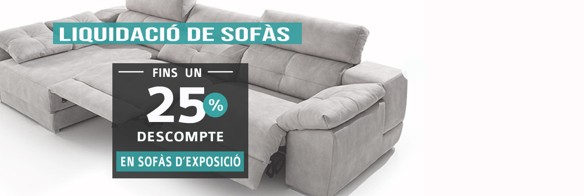LIQUIDACIÓ DE SOFÀS D'EXPOSICIÓ