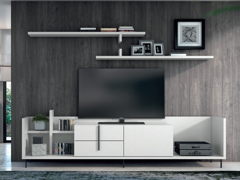 MUEBLES DE TELEVISIÓN : MUEBLE TV BLANCO