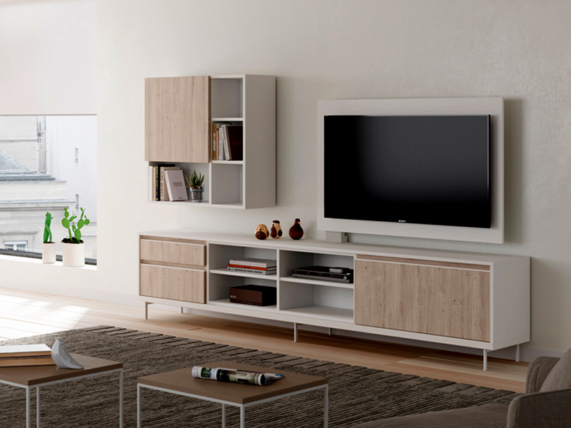 mueble comedor con panel giratorio