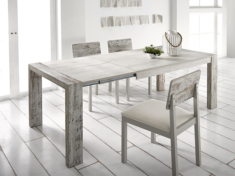 MESAS : MESA COMEDOR VINTAGE EXTENSIBLE MESAS : MESA COMEDOR VINTAGE EXTENSIBLE
