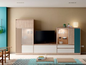 MUEBLE SALÓN CON VITRINAS