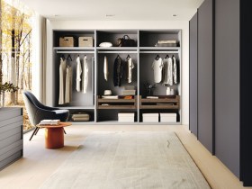 ARMARIO VESTIDOR SIN PUERTAS EN COLOR GRIS